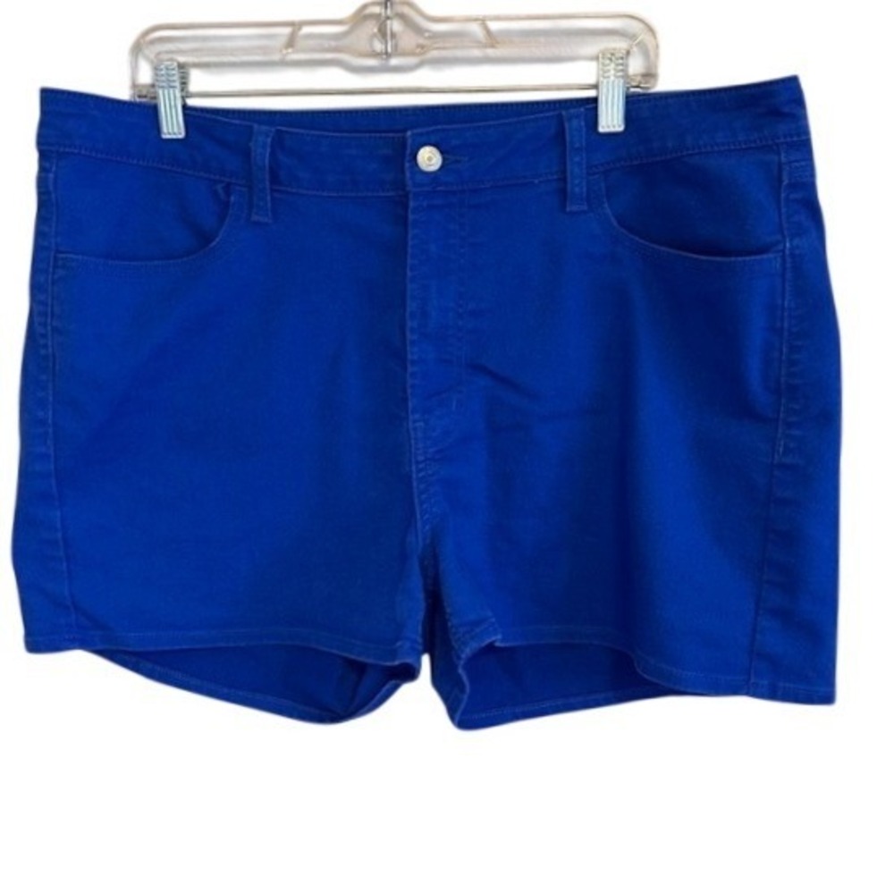 Old‎ Navy Women's Royal Blue WOW High Rise Denim Shorts 18 Inseam 3" Stretch